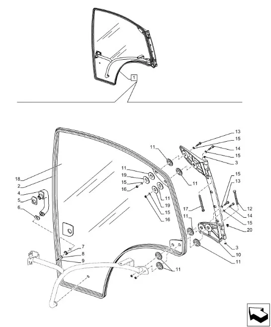 47463484 - Боковое стекло кабины